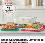 Pyrex Simply Store (5-Pack) Large Glass Food Storage Containers Set, (3, 6 & 11 Cup) Meal Prep Containers With BPA-Free Lids, Dishwasher & Microwave Safe - Image 4