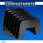 1InTheOffice Incline Desktop File Sorter, 6 Compartments Step Sorter, Black - Image 4