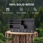 Mail and Key Holder for Wall – Decorative 15.9” x 8.7” x 3.2” Entryway Organizer with Shelf – Paulownia Wood with 4 Dual Hooks Includes Mounting Hardware and Installation Guide - Image 7
