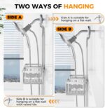 REINHARDT Aluminum Shower Caddy Hanging Adjustable Shower Caddy, Rustproof Hanging Shower Organizer with Hooks Soap Holders, Over Shower Head Caddy for Handheld Showerhead, Silver - Image 6