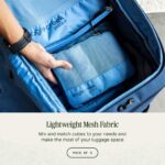 Eagle Creek Pack-It Reveal Cube Set - Packing Cubes for Compartmentalizing Luggage - Durable - Ultra-Lightweight - Water-Resistant - Easy Grab Zipper Pull - Mesh Windows - Blue Dawn - XS/S/M - Image 4