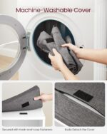 VASAGLE Shoe Bench with Cushion, Shoe Storage Bench with 6 Compartments and 3 Adjustable Shelves, Entryway Bench with Padded Seat, for Bedroom, Closet, Living Room, White ULHS23WT - Image 4