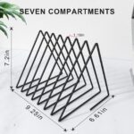 2 Sets Triangle File Folder Rack,7 Sections File Holder,File Storage Sorter/Stand,Desktop File Organizer,Wire Organizer Rack,Magazine/Paper Folder Holder,Letter/Legal, Anti-Scratch/Rusty - Image 3