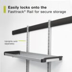 Rubbermaid FastTrack Rail Large Shelf Organization System, Holds up to 50 Pounds, Ideal for Cleaning Products/Garden Supplies/Laundry Products - Image 5