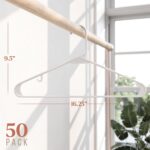 Plastic Hangers 50 Pack White - Clothes Hangers - Makes The Perfect Coat Hanger and General Space Saving Clothes Hangers for Closet - Percheros Ganchos para Colgar Ropa Hangars - Image 3