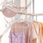 Plastic Hangers 50 Pack White - Clothes Hangers - Makes The Perfect Coat Hanger and General Space Saving Clothes Hangers for Closet - Percheros Ganchos para Colgar Ropa Hangars - Image 4