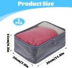 6 Pcs Packing Cubes, Mesh Travel Organizers, Foldable Laundry Bags, Water Resistant Clothing Storage for Travel, Camping, Backpacking - Image 3