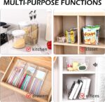 Clear Plastic Storage Bins 8 Pack - Pantry Organizers and Storage, Fridge Organizer Containers for Kitchen, Cabinet, Freezer, Bathroom, Clost, Home Organization - Image 4