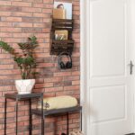 BTY Mail Holder for Wall, Wooden Mail Sorter with 4 Key Hooks, 2 Slot Wall Mounted Mail Sorter Letter Bills Newspaper Magazine Organizer for Entryroom Hallway Office Garage, Rustic Brown - Image 7