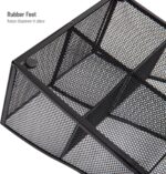 Mind Reader Countertop Organizer, Office Breakroom Supply Caddy, Desktop Organizer, Metal Mesh, Black - Image 5