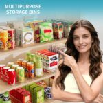 Ettori Set of 6 Clear Plastic Storage Bins - The Ultimate Pantry Organizers and Storage Solution for Kitchen, Cabinet, and Refrigerator Organization - Image 4