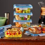 Snapware Total Solutions (5-Pack, 4 Cup) Glass Food Storage Containers Set, Airtight & Leakproof Locking BPA-Free Lids, Freezer Dishwasher Microwave Safe - Image 3