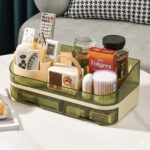 Extra Large Capacity Makeup Organizer with Brush Holder - Plastic Vanity Countertop Storage for Full Skincare & Cosmetic Collection - Image 4