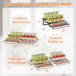 Expandable Can Organizer for Pantry,3-Tier Adjustable Can Organizers and Storage Holds Up to 24 Cans,Can Storage Rack for Pantry,Kitchen,Cabinet - Image 4