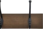 Amazon Basics Rectangular Farmhouse Wall-Mounted Coat Rack with Storage Hooks, 5 Hooks, Barnwood - Image 4