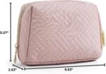 BAGSMART Small Makeup Bag, Travel Cosmetic Bag Make Up Pouch Small Travel Essentials for Women Dorm Room Essentials Pouch,Water-resistant Toiletry Bag,Makeup Organizer Bag, Pink - Image 4