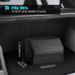 Car Organizers for Trunk for Suv Sedan, Leather Storage Box,Magnetic Lid,Collapsible and Adjustable,16.5 inches - Image 3