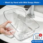 Hudgan 12 Pack Clear Storage Bins for Fridge, Plastic Pantry Organizer Containers for Home, Kitchen Cabinet, Freezer, Bathroom Shelf, Under Sink and Closet - Image 5