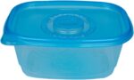 Glad GladWare Freezerware Food Storage Containers - Large Rectangle - Meal Container Holds up to 64 Ounces of Food - Lock Tight Seal, 2 Count - Image 4