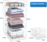 Closet Organizers and Storage Shelves for Clothes, Collapsible Stackable Storage Bins Organizer Baskets Containers Drawers for Truck Camper Closet RV Closets Pantries Cupboard Wardrobe - Image 4