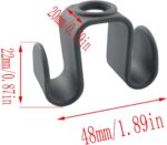LQ Industrial 10PCS Plastic Double Sided Coat Hanger Connecting Hooks 48x20x22mm Space Saving Wardrobe Storage Stackable Clothes Hook - Image 3