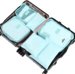 6 Pack Packing Cubes Compression - Travel Cubes for Carry on Suitcases - Travel Storage Bags, Luggage Organizer with Laundry Pouch, Travel Packing Organizers Bag for Clothes Storage Bag - Blue - Image 3