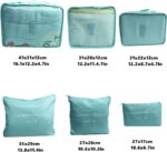 6 Pack Packing Cubes Compression - Travel Cubes for Carry on Suitcases - Travel Storage Bags, Luggage Organizer with Laundry Pouch, Travel Packing Organizers Bag for Clothes Storage Bag - Blue - Image 4