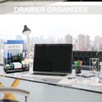 Desk Organizers Caddy and Accessories with 7 Compartments + Pen Holder / 72 Clips Set, Drawer, Black Mesh Office Supplies Desktop Organizer for Home, Office Ect - Image 5