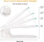 Neprock Shoe Slots Organizer, 20 Pack Adjustable Shoe Rack Stacker Storage Space Saver, Double Deck Shoe Rack Holder for Closet Organization (White) - Image 4