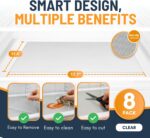 Refrigerator Liners for Shelves (8 Pack) by Linda’s Essentials - Non-Adhesive Drawer and Shelf Liner, BPA-Free Fridge Mats for Kitchen & Cabinets, Easy to Clean, Ideal Household Essentials (Clear) - Image 3