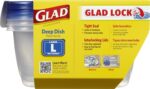 Glad Food Storage Containers, Deep Dish, 64 Ounce, 3 Count - Image 3