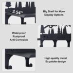 Key Holder for Wall, Metal Decorative Wall Mounted Mountain Key and Mail Holder with Shelf, 2 in 1 Key Hooks for Entryway, Front Door, Hallway, Key Organizer and Key Rack (10 Inches) - Image 3