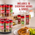 McCormick Spice Rack, Two Tier Chrome, Featuring 16 Herbs & Spices for Everyday Cooking, Great Gift for Housewarming, Wedding & Bridal Shower, 26.09 oz - Image 3