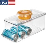 iDesign Soda Can Organizer with Lid for Pantry or Refrigerator - Clear - Made in USA - Image 3