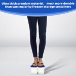 Heavy Duty Airtight Plastic Containers with Twist Top Lids, Stackable Freezer Containers for Lunch, Salad, Soup, Leftover, Ice Cream, BPA Free [6 Pack-32 oz] - Image 4