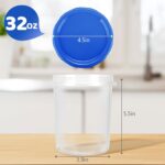 Heavy Duty Airtight Plastic Containers with Twist Top Lids, Stackable Freezer Containers for Lunch, Salad, Soup, Leftover, Ice Cream, BPA Free [6 Pack-32 oz] - Image 6