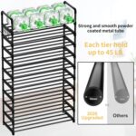Shoe Rack, 10 Tier Shoe Storage Organizer with Hooks,Fit 40-45 Pairs Shoes,Metal Tall Shoe Shelf for Closet,Entryway, Hallway,Garage,Bedroom,Cloakroom - Image 5