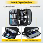 Vorspack Travel Toiletry Bag - Toiletry Bag for Men Water Resistant Skincare Bag for Bathroom Toiletries Accessories Gifts - Black - Image 4