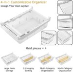 Refrigerator Drawer Organizers, Fridge Drawer Organizer, Pull Out with Handle, Clear Container for Food Drinks, Fit for Refrigerator Shelf Under 0.6 Inch, Easy to Install（1-Pack） - Image 4