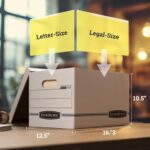 Bankers Box 12-Pack Basic Duty File Storage Boxes with Lids, Letter/Legal, STOR/FILE, (00703) - Image 4