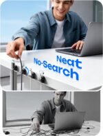 6-Pack Rotatable Cord Holder for Nightstand, LISEN 360°Rotating Magnetic Clips, No-Residue Strong Adhesive Cord Organizer for Desk, Cable Hider for Home, Office, Car, Cubicle Accessories - Image 5