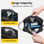 Vorspack Canvas Toiletry Bag - Water Resistant Travel Bag for Toiletries, Accessories, Gifts for Men - Black - Image 4
