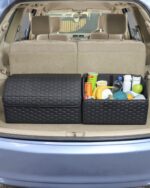 Owleys Trunk Organizer For Car - Collapsible Storage Bins - Keep Groceries, Sports Gear & Tools Secure On Road Trips - Best Gifts for Men - Heavy Duty Cargo Tote (Black 21.6) - Image 3