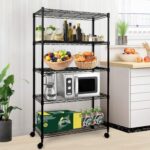 Simple Deluxe Heavy Duty 5-Shelf Storage Shelving Unit, 1250lbs Loading Capacity, 29.92" D x 13.98" W x 61.09" H, Black - Image 3