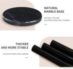 Modern Metal Coat Rack Stand, Coat Rack Freestanding with Natural Marble Base, Sturdy Heavy Duty Coat Racks with 12 Hooks, Black Coat Hall Tree Stand for Entryway, Office (12 HOOKS-Black) - Image 4