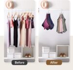 ZEDODIER Tank Top Hanger, Rotatable Bra Organzier for Closet, Max 24 Storage Capacity Sport Bras Holder, Metal Space Saving Closet Organizers and Storage, Silver - Image 3