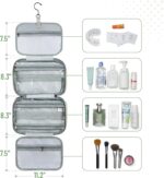 Ms. pen- Travel Toiletry Bag Organizers, Green, Makeup Travel Bag for Toiletries with Hanging Hook, Water-Resistant - Image 4