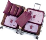 Fxkoolr Packing Organizers Packing Cubes for Suicase 7 Set Travel Luggage Organizer Bags for Suitcases (Wine Red) - Image 3