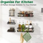 JIANDOS Shower Caddy 5 Pack Rustproof Stainless Steel Bath Organizers With Large Capacity, No Drilling Shelves, Adhesive Shower Caddy, for Bathroom Storage & Home Decor, SC02 - Image 4