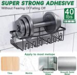 JIANDOS Shower Caddy 5 Pack Rustproof Stainless Steel Bath Organizers With Large Capacity, No Drilling Shelves, Adhesive Shower Caddy, for Bathroom Storage & Home Decor, SC02 - Image 5